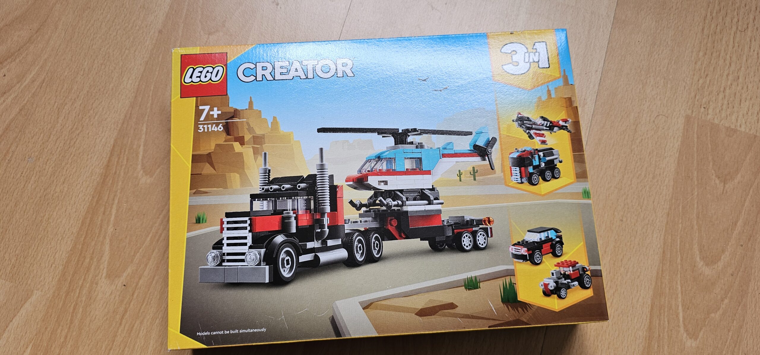 Lego® 31146 Creator 3 in 1 Tieflader mit Hubschrauber