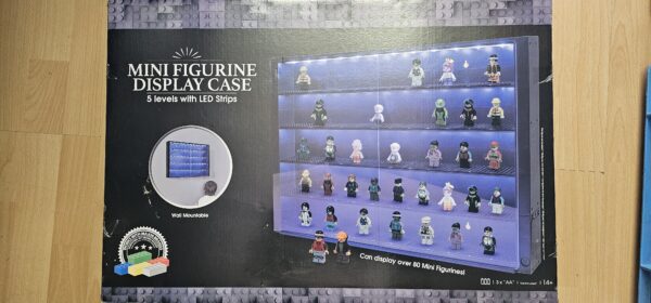 Minifiguren Display Case mit LED-Beleuchtung für 80 Minifiguren