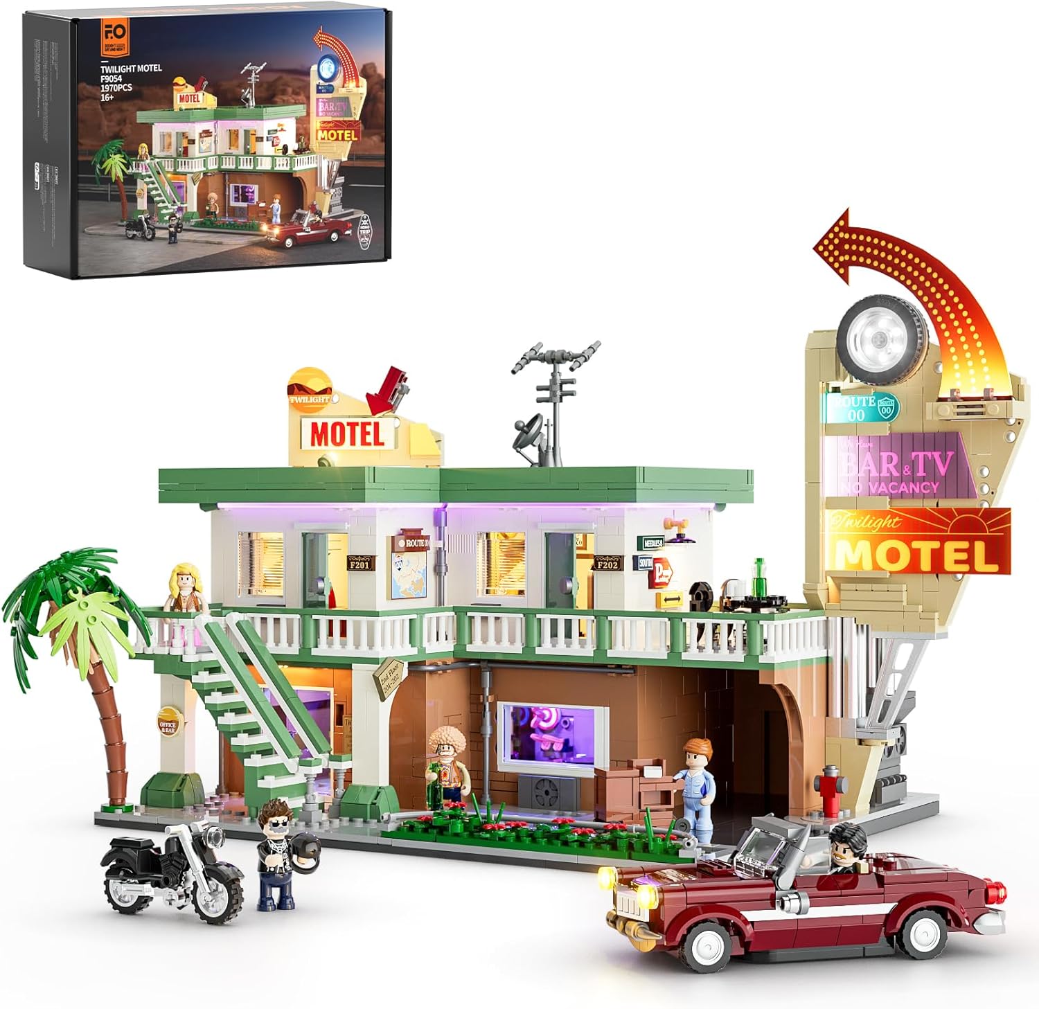 Lumibricks Funwhole F9054 Twilight Motel / City Car-Motel