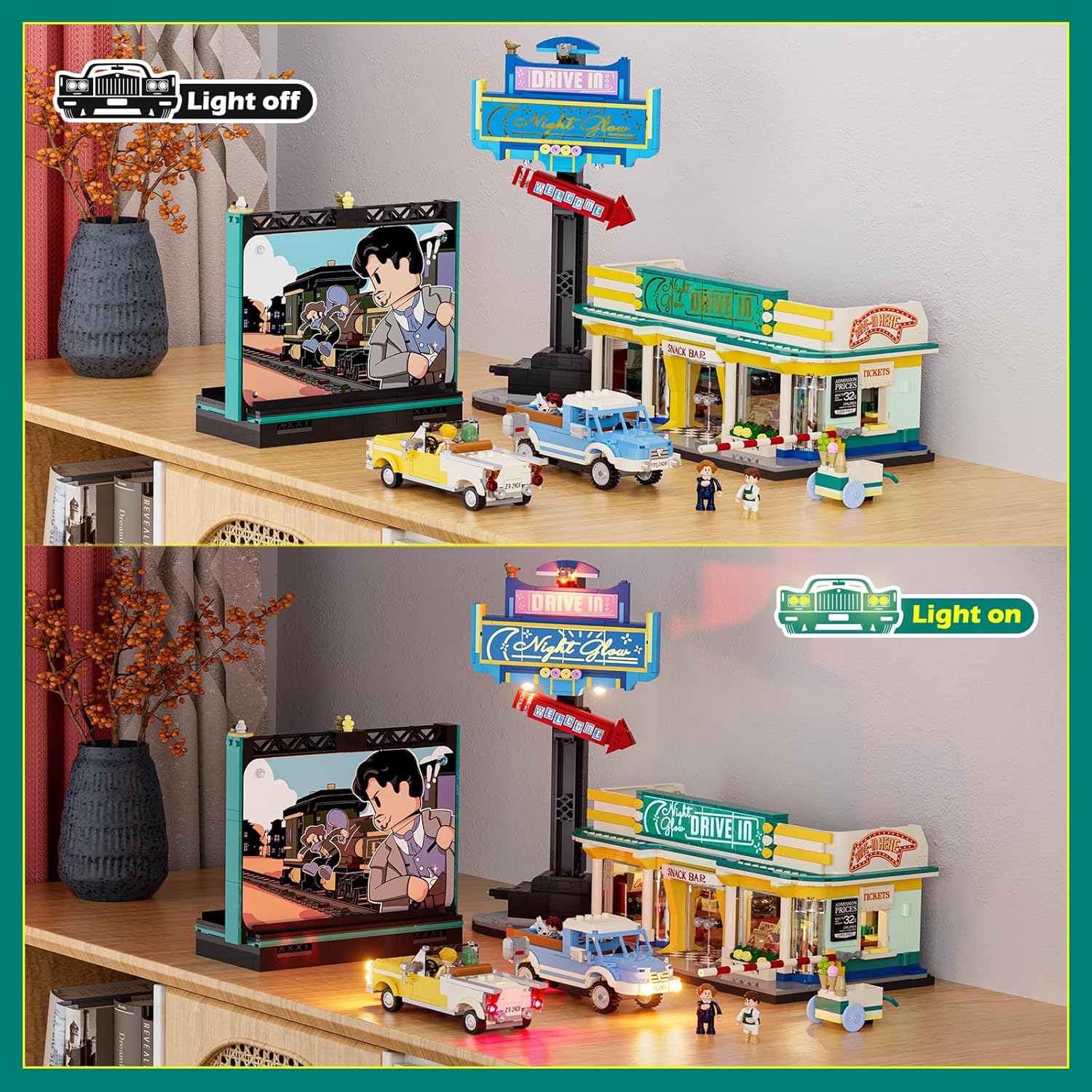 Lumibricks Funwhole L9081 Night Glow Drive-in – Bild 5