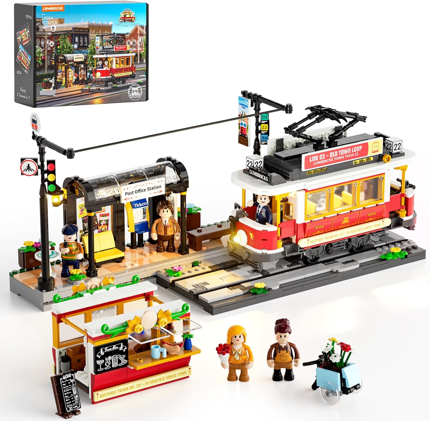 Lumibricks Funwhole Heritage Tram & Station L9084