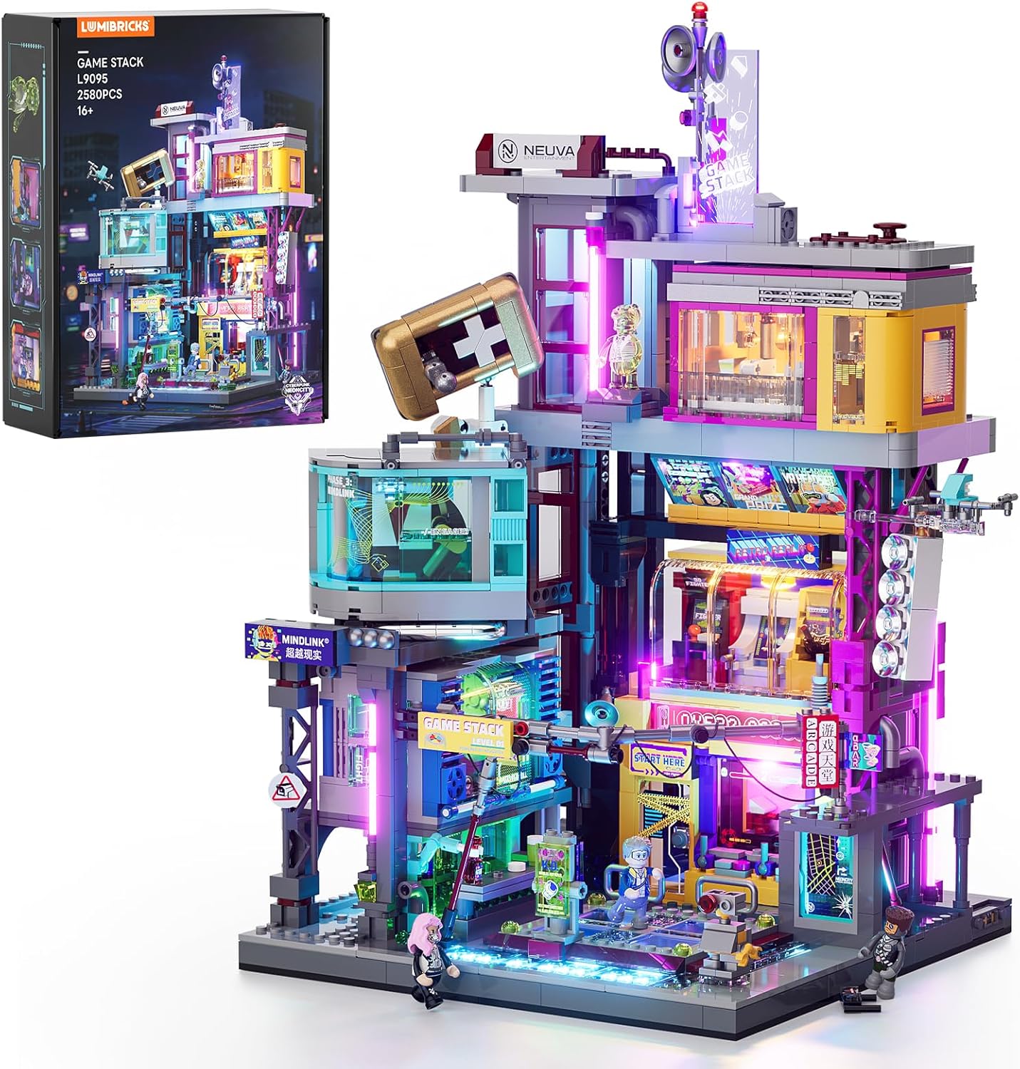 Lumibricks Funwhole L9095 Game Stack Cyberpunk Neoncity
